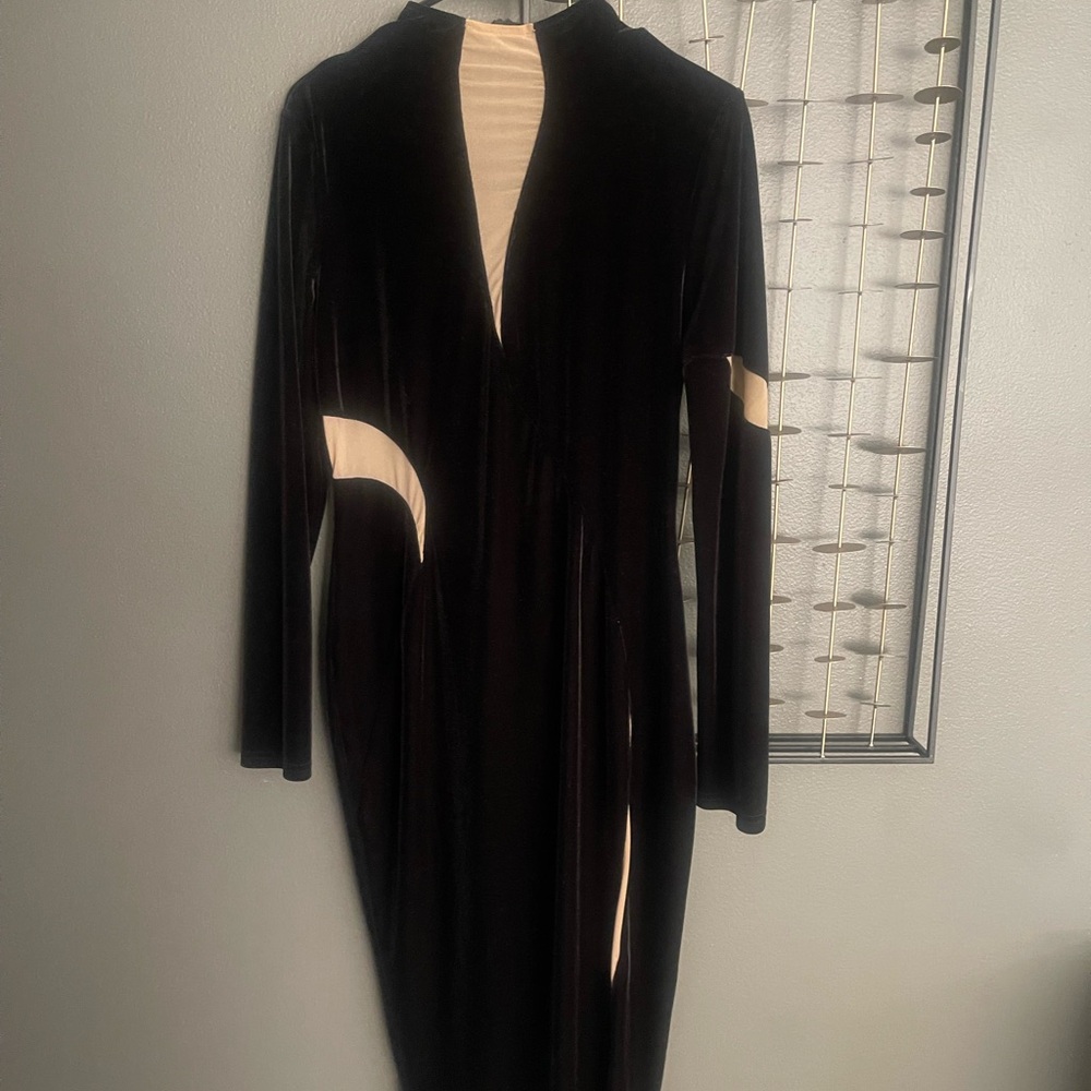 Velvet sheer dress